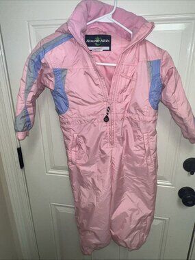 RAWIK Girls  Snow Ski Suit One Piece HOODED Lavender Pink Zip Sz 4